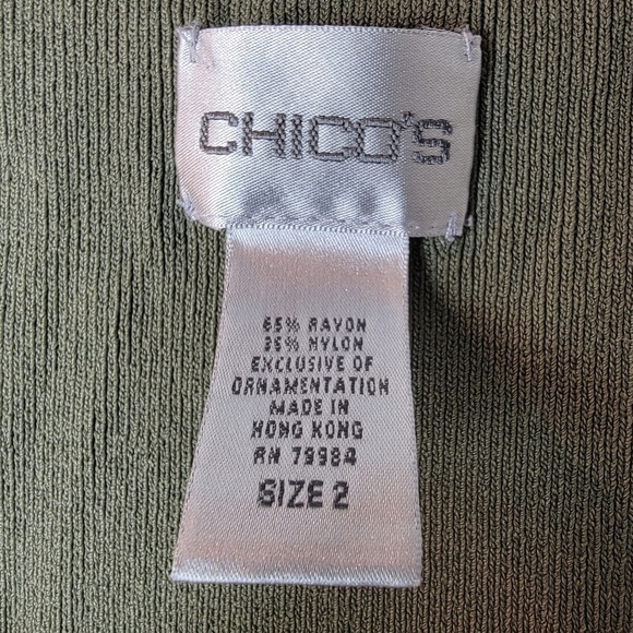 Chico's women's 2 (M) bohemian embellish charm light summer sleeveless tank top - Picture 7 of 12